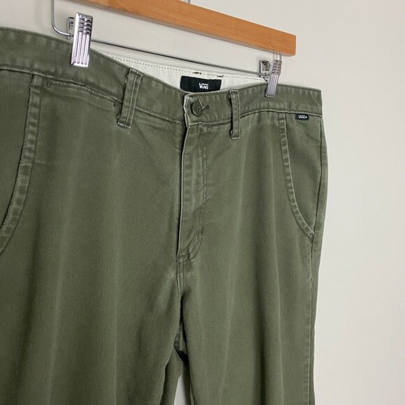 Vans Authentic Chino Stretch Pants Mens 36 in Grape Leaf Green - Picture 2 of 6